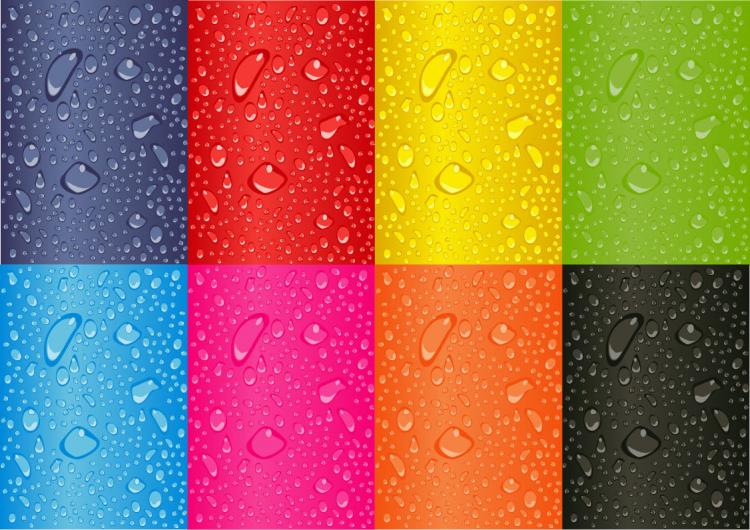 free vector Colored Water Droplets Vector